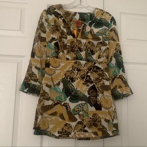 Tory Burch Aquatic Mariposa Silk Tunic NWT